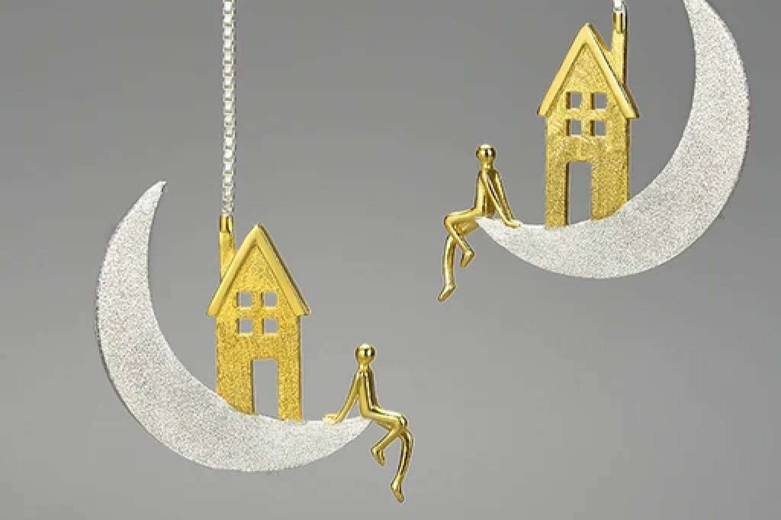 Pendientes artesanales de plata de Kitara